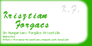 krisztian forgacs business card