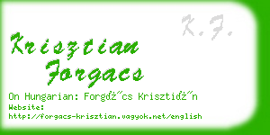 krisztian forgacs business card